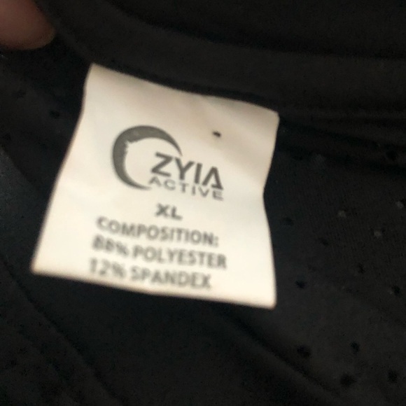 Zyia Black Chill Long Sleeve Tee Sz. XL Breathable Yoga Work Out Top Athletic - Picture 5 of 7